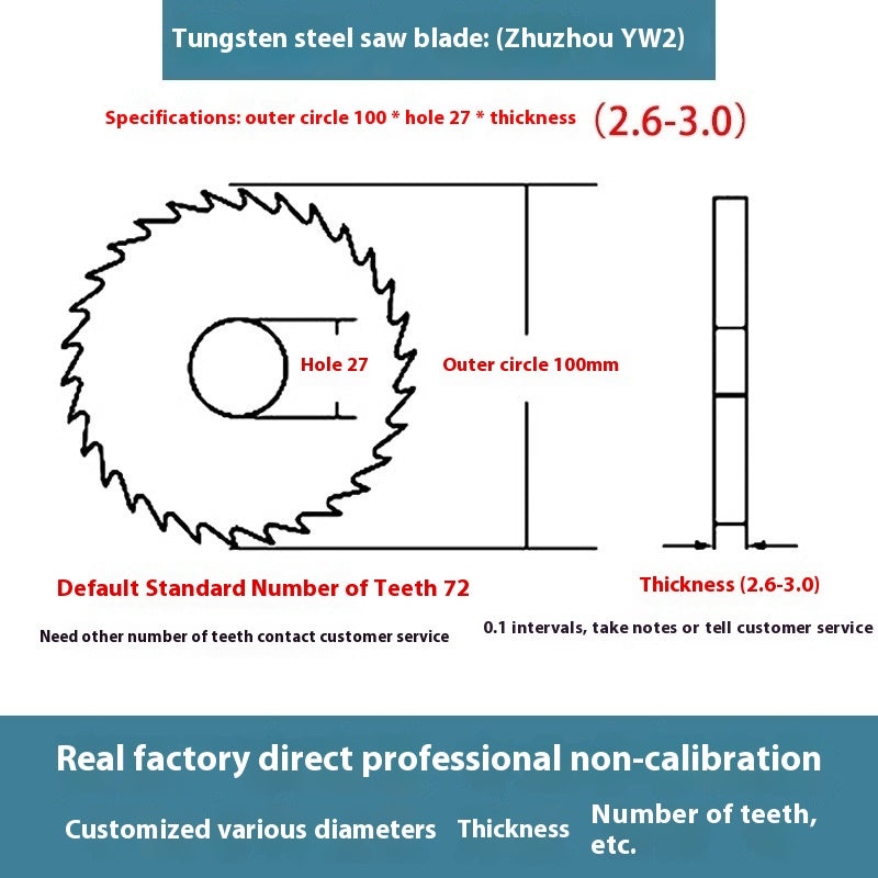 1143-Tungsten steel saw blade milling cutter ebony circular saw blade integral tungsten carbide saw blade outer diameter 20/30/40/60/80/100 Shandong Denso Pricision Tools Co.,Ltd.